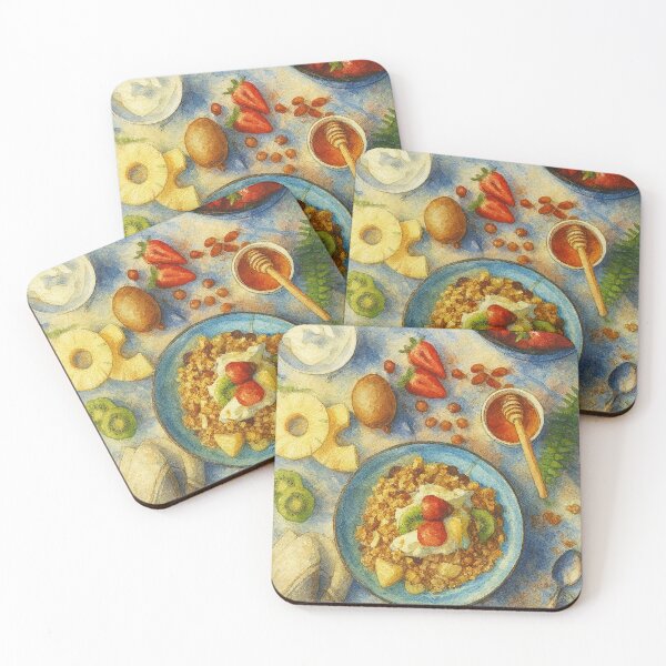 Item preview, Wholesome Breakfast Still Life – Watercolor & Oil Effect designed and sold by Pacika.