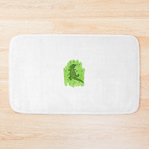 Item preview, Crocodile resting in bed of flowers designed and sold by Azhelia.