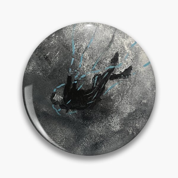 Item preview, I Tried - Monochrome Painting of a Man Falling Through Storm Clouds designed and sold by stainsbystev.