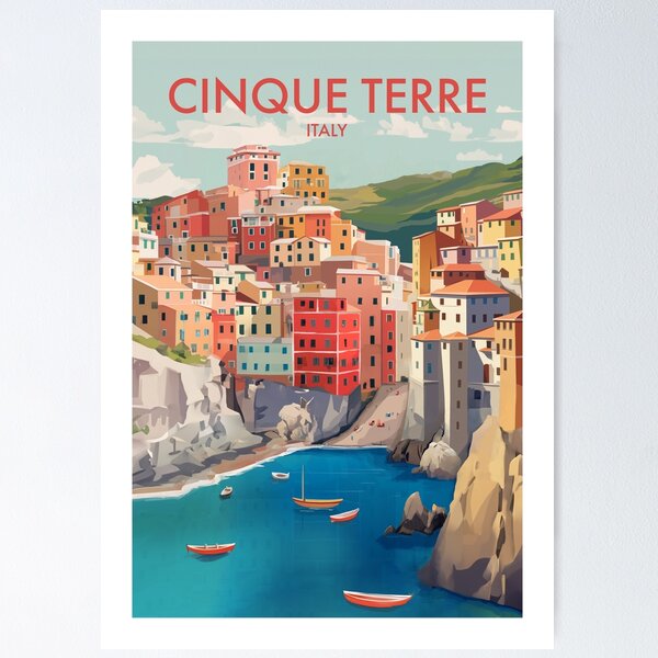 Item preview, CINQUE TERRE TRAVEL ART designed and sold by MarkedArtPrints.