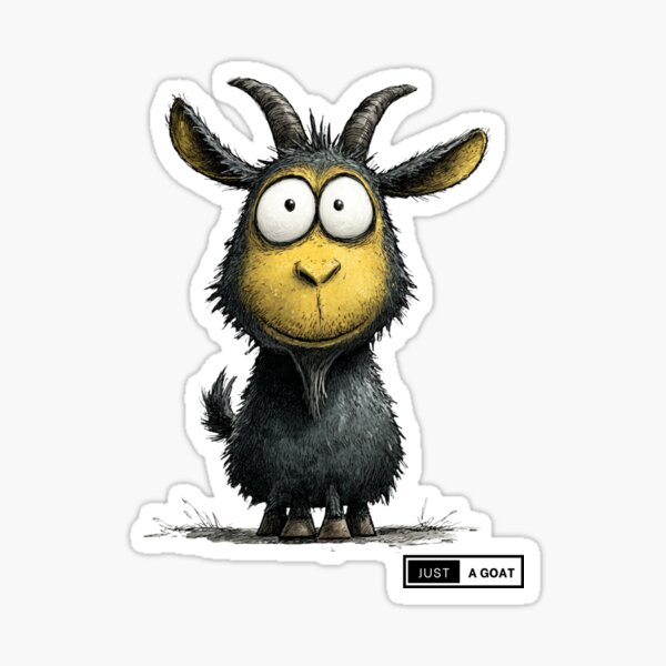 Item preview, Funny cartoon goat - Just a goat design designed and sold by CleanDecor.