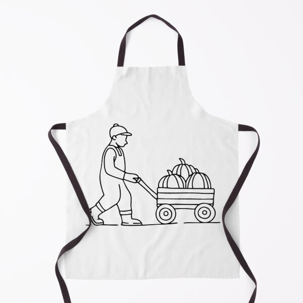 Item preview, A farmer loading pumpkins onto a wooden cart designed and sold by rasagamastore.