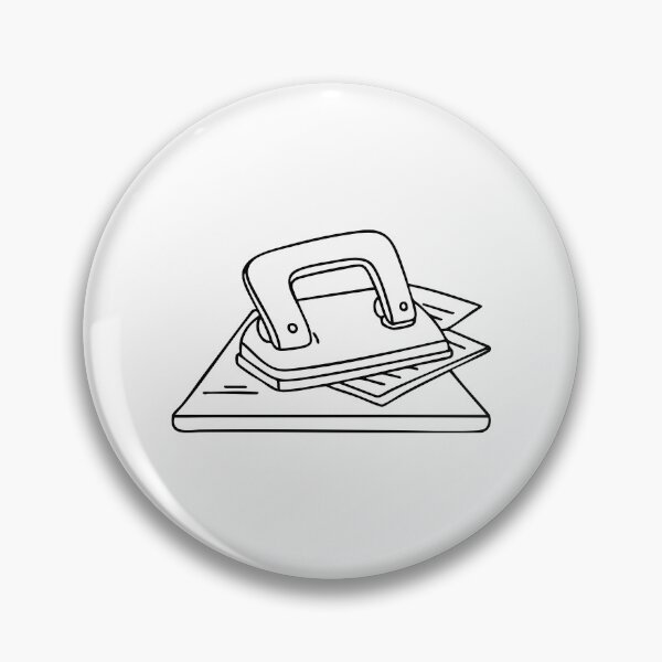 Item preview, A hole puncher resting on an office desk beside scattered papers designed and sold by rasagamastore.