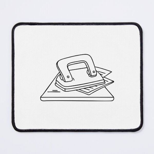 Item preview, A hole puncher resting on an office desk beside scattered papers designed and sold by rasagamastore.