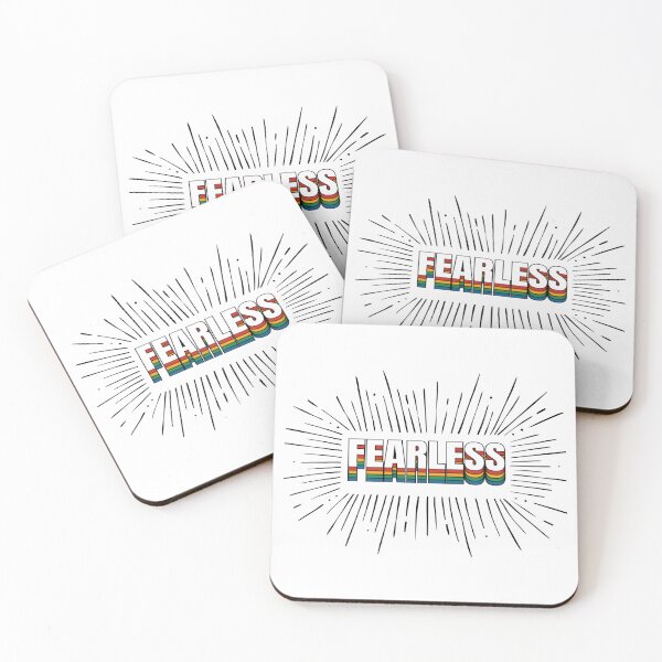 Item preview, COLORFUL BOLD MODERN MOTIVATIONAL TYPOGRAPHY QUOTE - FEARLESS designed and sold by KISHNAY-FASHION.