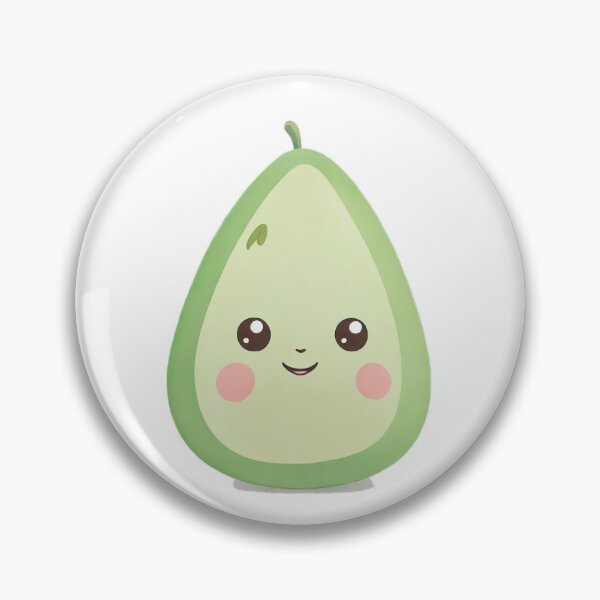 Item preview, Kawaii Avocado with a Smiley Face - AI Art designed and sold by FormIsle.