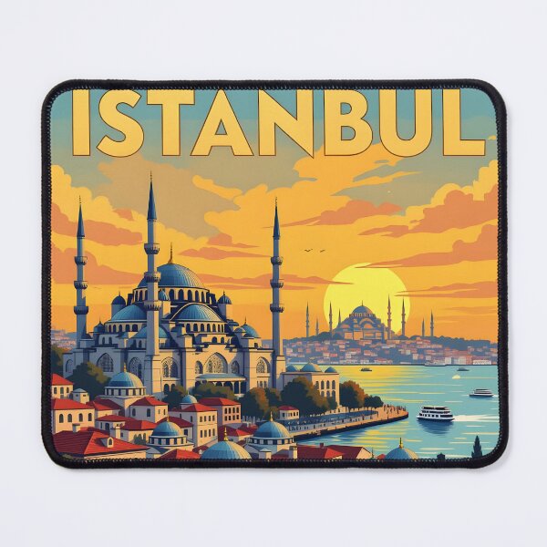Item preview, Istanbul: Vintage-Style Painterly Travel Poster designed and sold by LSVart.