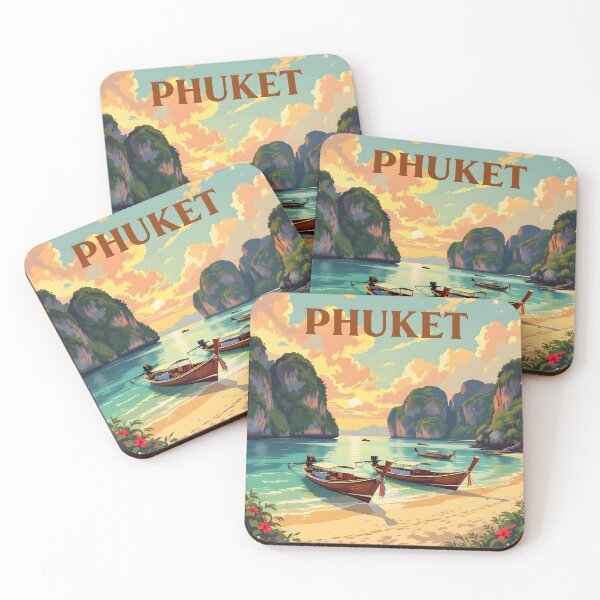 Item preview, Phuket: Vintage-Style Painterly Travel Poster designed and sold by LSVart.