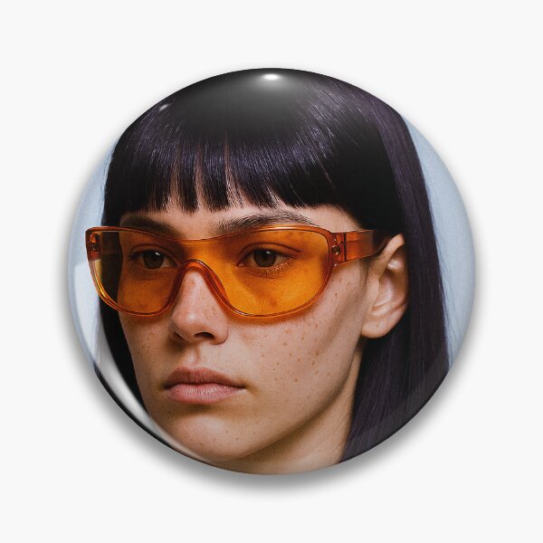 Item preview, NeoVisor – Futuristic Fashion Portrait with Amber Lens designed and sold by VibeMotion.