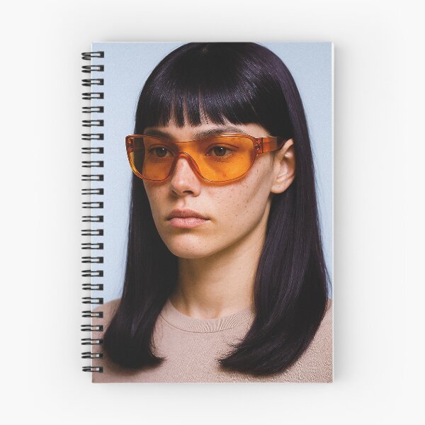 Item preview, NeoVisor – Futuristic Fashion Portrait with Amber Lens designed and sold by VibeMotion.