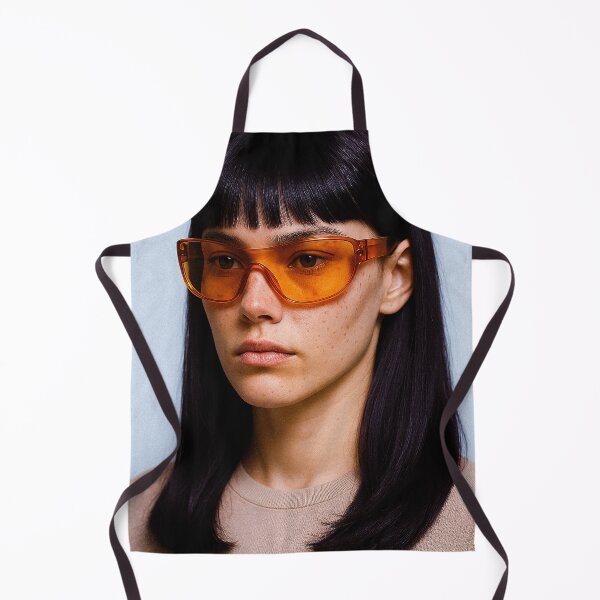 Item preview, NeoVisor – Futuristic Fashion Portrait with Amber Lens designed and sold by VibeMotion.