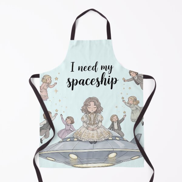 Item preview, Victorian Girl Needs Her Spaceship – Whimsical Vintage Space Art with Quote designed and sold by MAGICKEY2024.