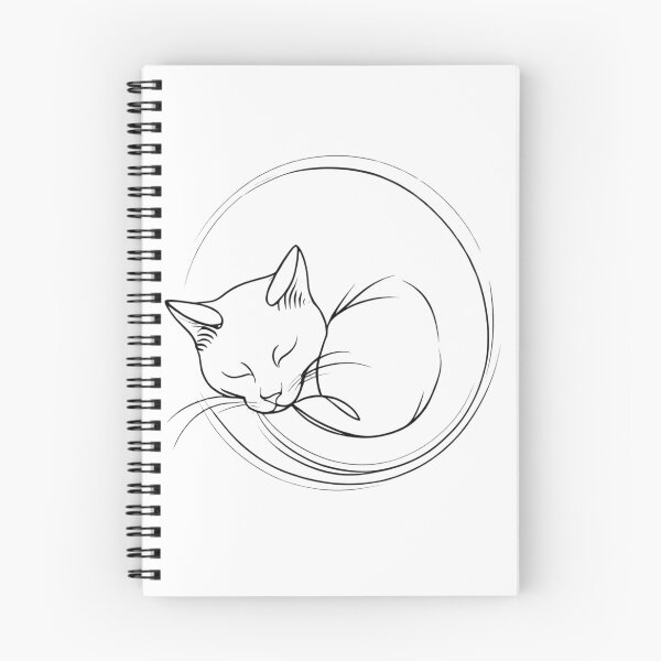 Item preview, Sleeping Cat – Minimal Line Art Illustration designed and sold by BestZoneStore.