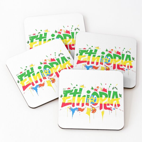 Item preview, Ethiopia Flag-inspired "Ethiopia" Word Design designed and sold by DimpleHabesha .