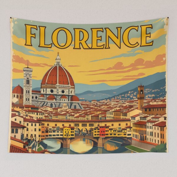 Item preview, Florence: Vintage-Style Painterly Travel Poster designed and sold by LSVart.