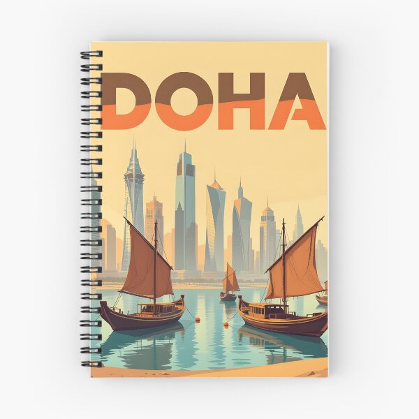Item preview, Doha: Vintage-Style Painterly Travel Poster designed and sold by LSVart.