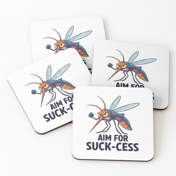 Item preview, Aim For Suck-Cess - Determined Mosquito Pun designed and sold by hamishby.