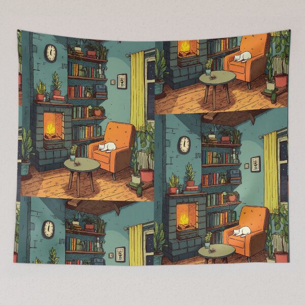 Item preview, Relaxing Cozy Lofi Corner Art designed and sold by bapupa.