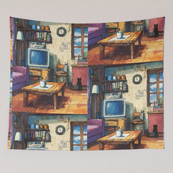 Item preview, Nostalgic Cozy Lofi Corner Art designed and sold by bapupa.