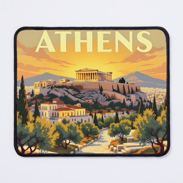 Item preview, Athens: Vintage-Style Painterly Travel Poster designed and sold by LSVart.