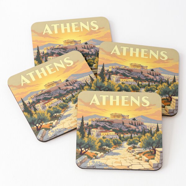 Item preview, Athens: Vintage-Style Painterly Travel Poster designed and sold by LSVart.