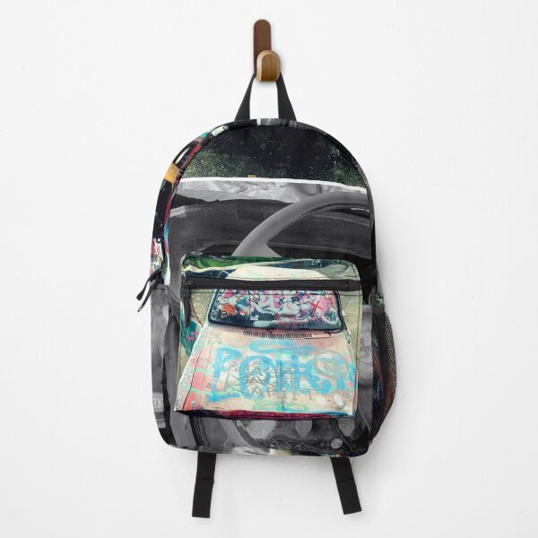 Item preview, Colorful Graffiti on Abandoned Vintage Car designed and sold by Dryft7.