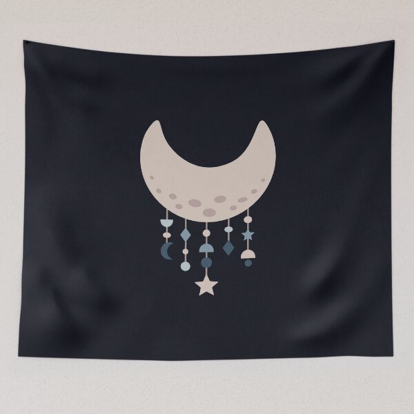 Item preview, Boho Crescent Moon - Celestial Aesthetic designed and sold by Julza Art.