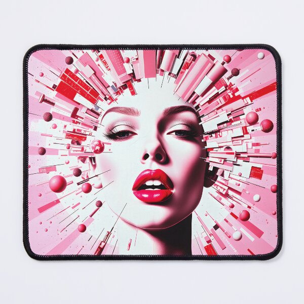 Item preview, Exploding Head Abstract Pop Art Woman in Red designed and sold by AbdS07.