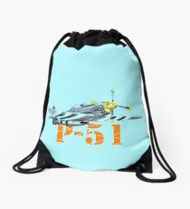 P-51 Mustang Drawstring Bag