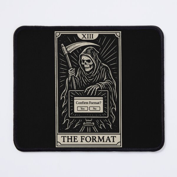 Artikelvorschau, Datahoarding Tarot – Format Tod entworfen und verkauft von BRU Design.