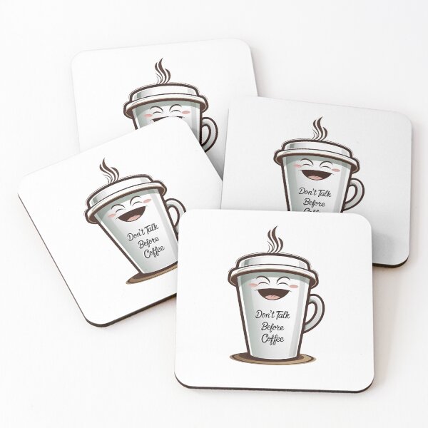 Item preview, Don’t Talk Before Coffee – Funny Mug Illustration designed and sold by BestZoneStore.