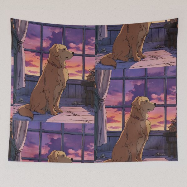 Item preview, Nostalgic Lofi Dog Art designed and sold by bapupa.