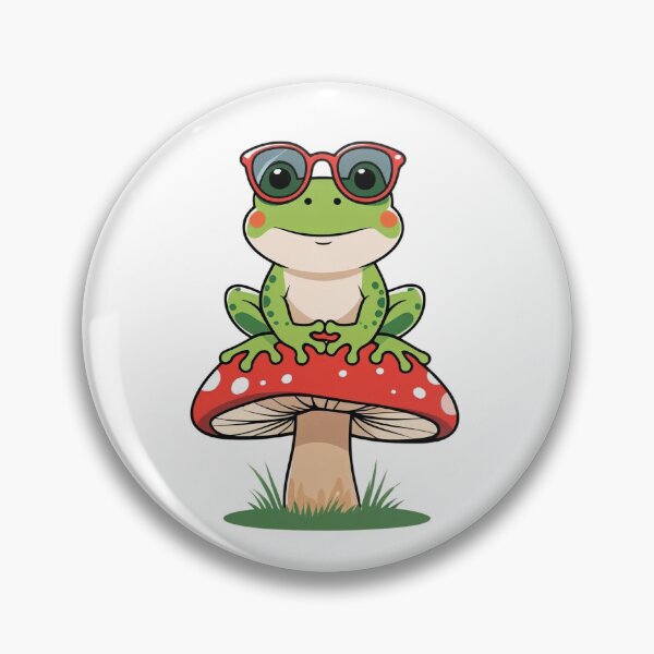 Item preview, Cool Frog on a Mushroom – Playful Illustration designed and sold by BestZoneStore.