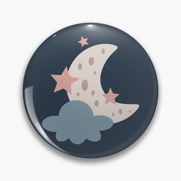 Item preview, Crescent moon with stars and cloud designed and sold by Julza Art.