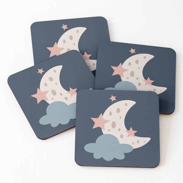 Item preview, Crescent moon with stars and cloud designed and sold by Julza Art.