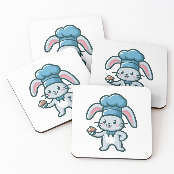 Item preview, Baking Bunny Cartoon - Cute Chef Rabbit Illustration designed and sold by Confuzz1ed.
