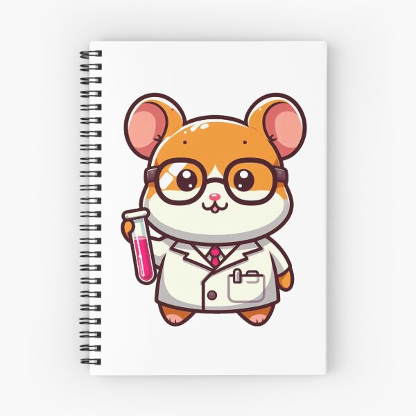 Item preview, Nerdy Cartoon Hamster Scientist - Funny Smart Pet Design designed and sold by Confuzz1ed.