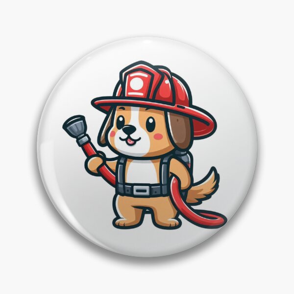 Item preview, Brave Cartoon Firefighter Dog - Heroic Animal Design designed and sold by Confuzz1ed.