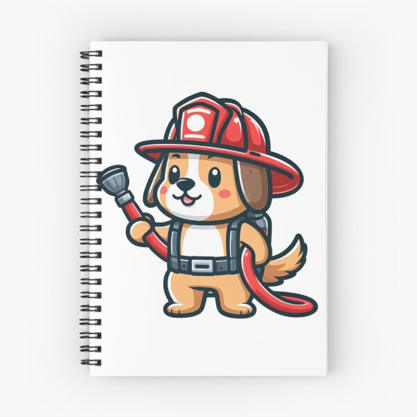 Item preview, Brave Cartoon Firefighter Dog - Heroic Animal Design designed and sold by Confuzz1ed.