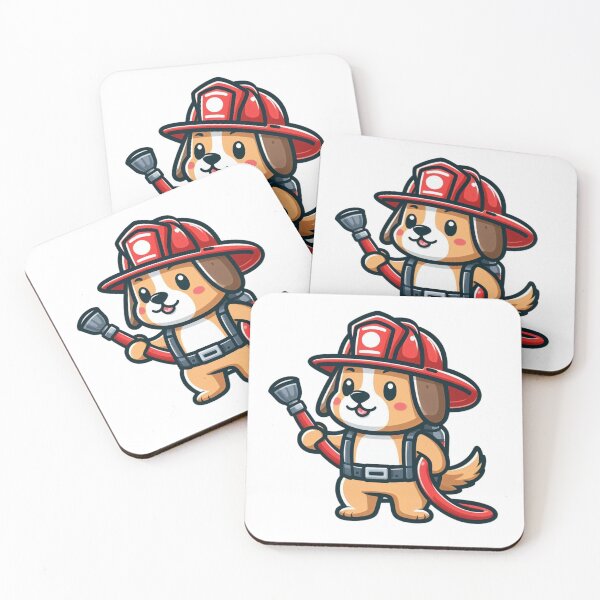 Item preview, Brave Cartoon Firefighter Dog - Heroic Animal Design designed and sold by Confuzz1ed.