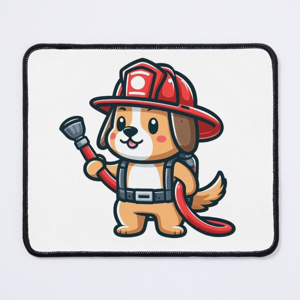 Item preview, Brave Cartoon Firefighter Dog - Heroic Animal Design designed and sold by Confuzz1ed.