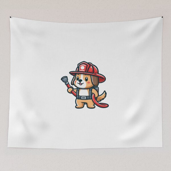 Item preview, Brave Cartoon Firefighter Dog - Heroic Animal Design designed and sold by Confuzz1ed.