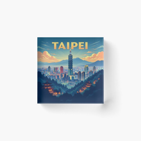 Item preview, Taipei: Vintage-Style Painterly Travel Poster designed and sold by LSVart.
