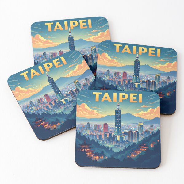 Item preview, Taipei: Vintage-Style Painterly Travel Poster designed and sold by LSVart.