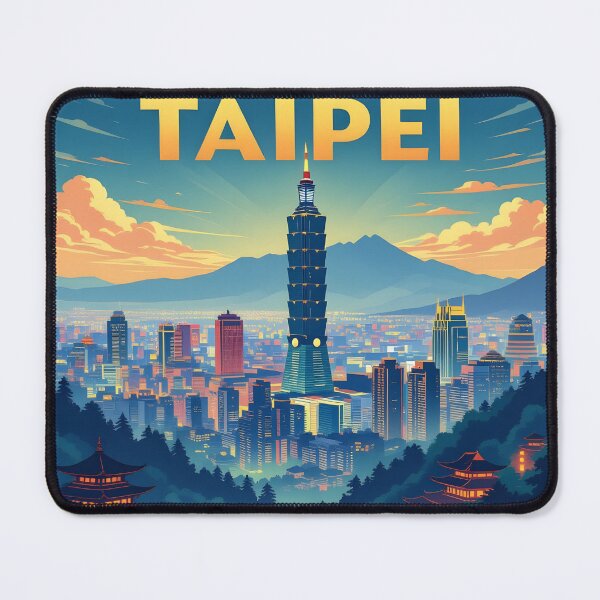 Item preview, Taipei: Vintage-Style Painterly Travel Poster designed and sold by LSVart.