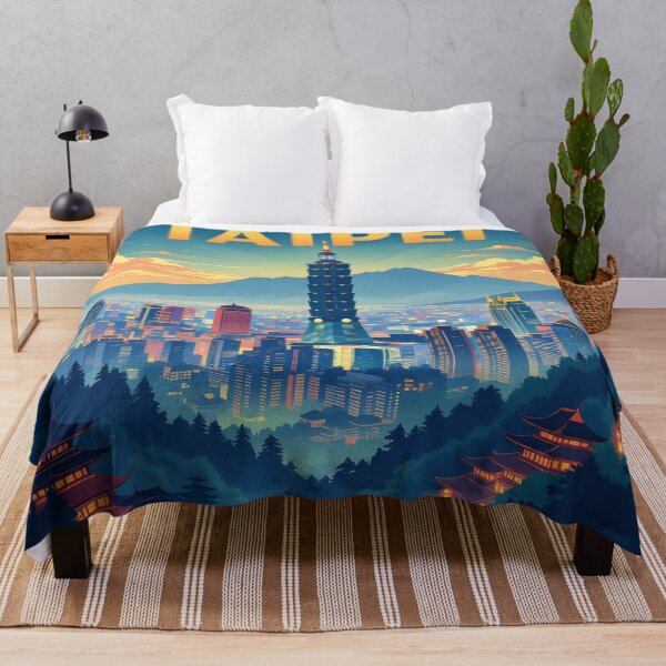 Item preview, Taipei: Vintage-Style Painterly Travel Poster designed and sold by LSVart.
