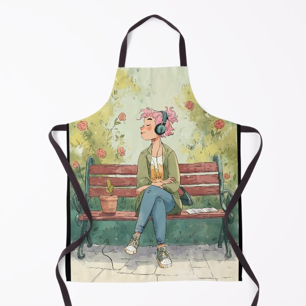 Item preview, Peaceful Lofi Girl Art designed and sold by bapupa.