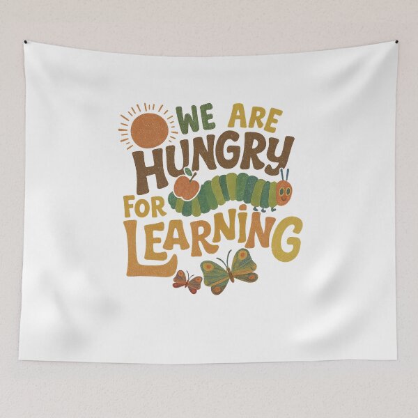 Item preview, We are hungry for learning｜teacher's giftful｜kids caffeine png｜gifted teachers gift｜teacher crayons｜funny teacher png｜teacher png shirt designed and sold by PixelBlooming.