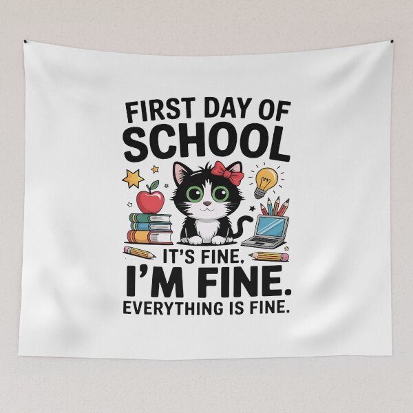 Item preview, Motivational Cat First Day of School Meow Back To School designed and sold by BakeryDozen.