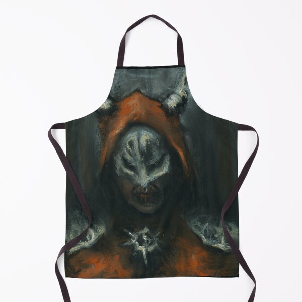 Item preview, Creepy Crimson Dark Knight with Horns Gothic Drawing designed and sold by Dariia Zhyrova.